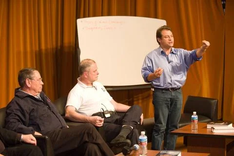 Singularity University First Meeting with Ames Center Director Pete Worden... Stock Photos