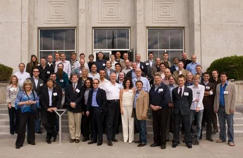 Singularity University First Meeting with Ames Center Director Pete Worden... Foto stock
