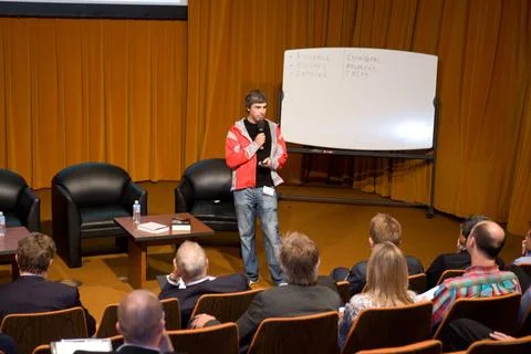 Singularity University First Meeting with Ames Center Director Pete Worden... Stock Photos