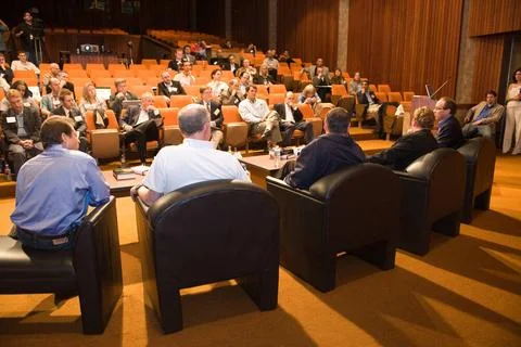 Singularity University First Meeting with Ames Center Director Pete Worden... Stock Photos