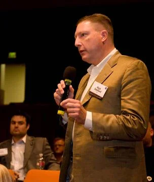 Singularity University First Meeting with Ames Center Director Pete Worden... Stock Photos