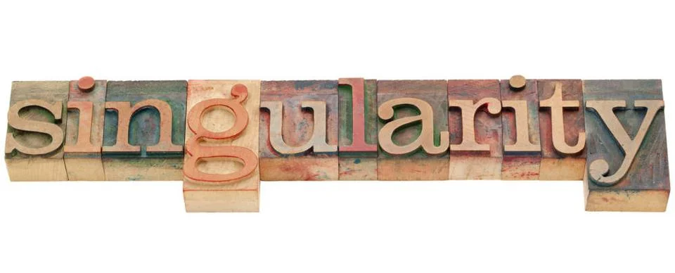 singularity word singularity - isolated word in vintage wood letterpress ... Stock Photos