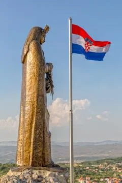 Sinj Madonna statue 写真素材