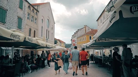 Sinj Pijaca main square Stock Footage 60060823