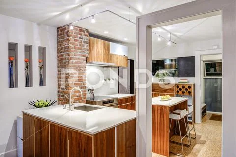 Sink And Counters In Modern Kitchen