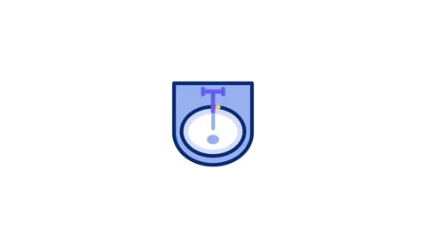 Sink Animated Icon Stock Footage 320199609