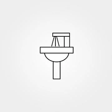 Sink in bathroom icon Stock Illustration