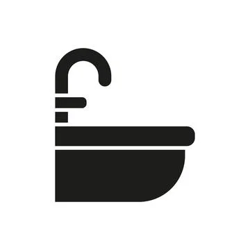 Sink bathroom icon vector basic design simple and modern Illustrazione stock