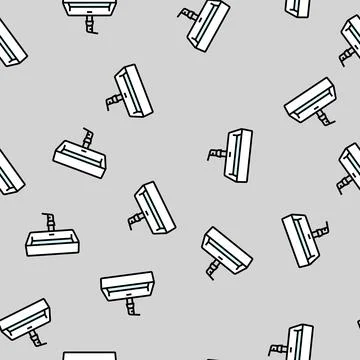 Sink bathroom interior vector seamless pattern Stock Illustration