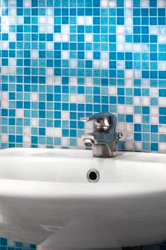 Sink in the bathroom Stock Photos