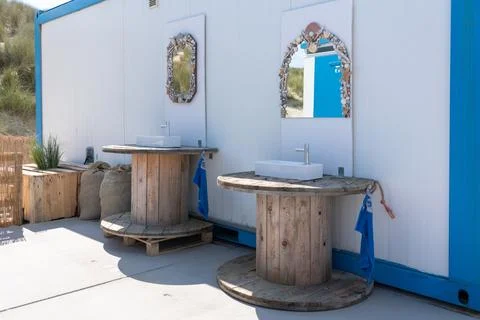 Sink at the beach Stock Photos