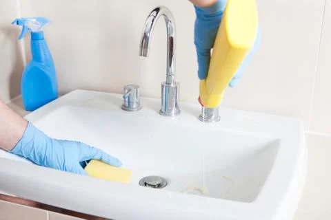 Sink is cleaned Stock Photos
