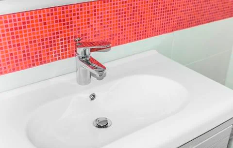 Sink close up. Stock Photos