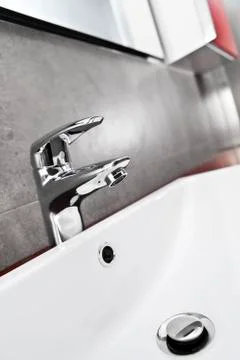 Sink closeup diagonal Stock Photos