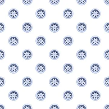 Sink drain pattern repeating on white background Stock Illustration