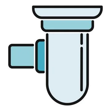 Sink drain siphon pipe plumbing icon Stock Illustration