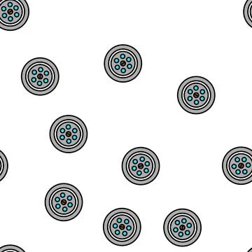 Sink drainage hole vector seamless pattern Stock Illustration