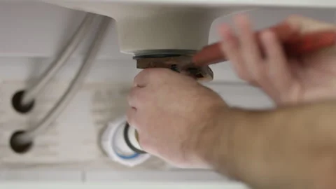 Sink Hole pipe installation Stock Footage 260337110