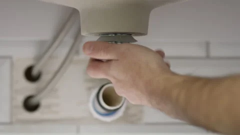 Sink Hole pipe installation Stock Footage 260337205