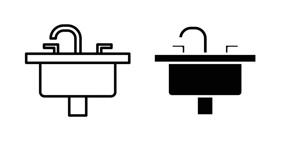 Sink icon graphic element. web icon set Illustrazione stock