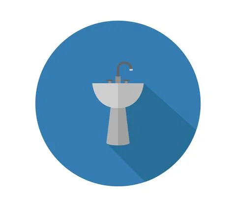 Sink icon illustrated in vector on white background Stock Illustration