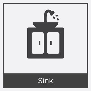 Sink icon isolated on white background Illustrazione stock gratuita