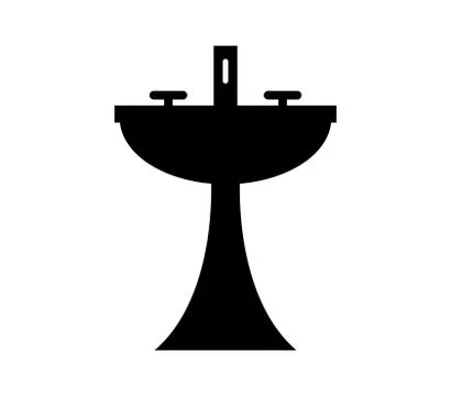 Sink icon on white background Stock Illustration