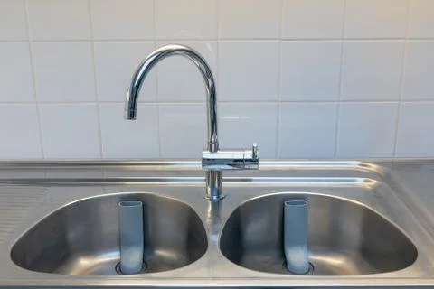 Sink in the kitchen Stock Photos
