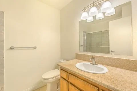 Sink with mirror Stock Photos