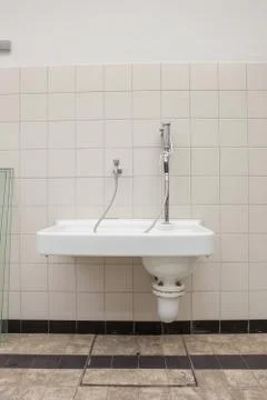 Sink in the morgue Stock Photos