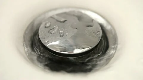 Sink plug with water running Stock Footage 11221181