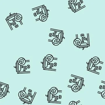 Sink repair line seamless pattern Stock Illustration