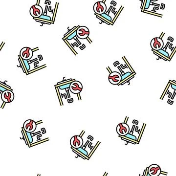 Sink repair vector seamless pattern Stock Illustration