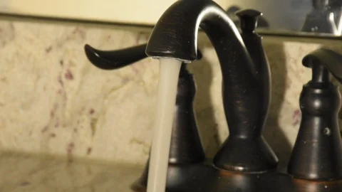 Sink Running Water Stock Footage 87463145
