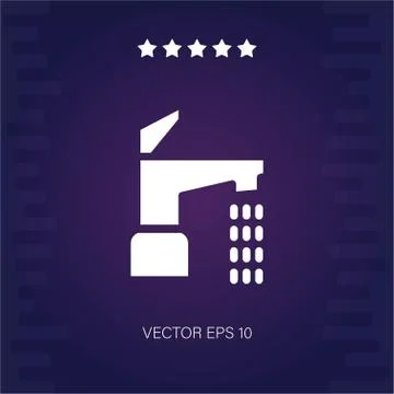 Sink tab vector icon Stock Illustration