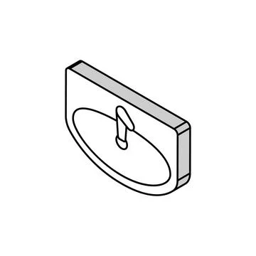 Sink top view isometric icon vector illustration Stock Illustration