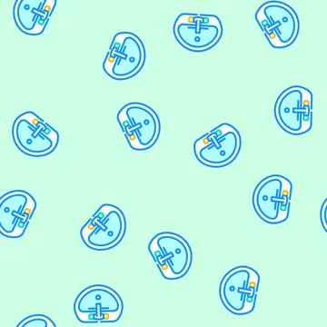 Sink top view vector seamless pattern Stock Illustration