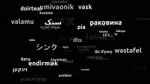Sink Translated in 65 Worldwide Languages Endless Looping 3d Zooming Wordclou Stockbeeldmateriaal 145198195