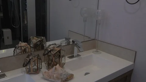 Sink in the Washroom Stock Footage 111494858
