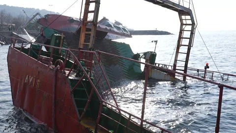 Sinked ship couldn't do the more Stock Footage 170053588