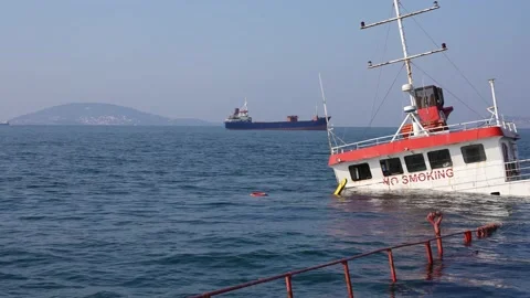Sinked ship couldn't the more Stock Footage 170055183
