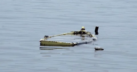 Sinking Boat Stock Footage 198411894