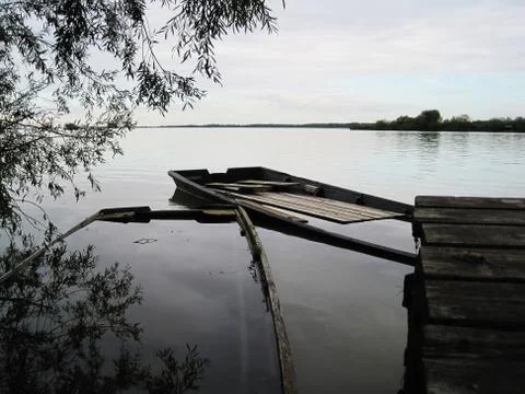 Sinking boats Stock-Fotos