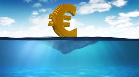 Sinking euro Stock Footage 996950