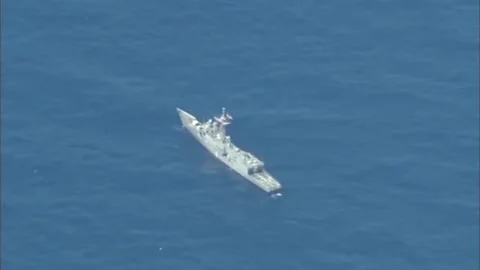 Sinking Exercise during RIMPAC. Hits by Missiles and Torpedoes 012 Video stock 166441653