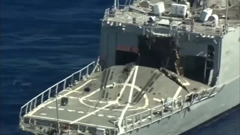 Sinking Exercise during RIMPAC. Hits by Missiles and Torpedoes 019 Stock Footage 166441924