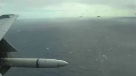 Sinking Exercise during RIMPAC. Hits by Missiles and Torpedoes 032 Stock Footage 166442190