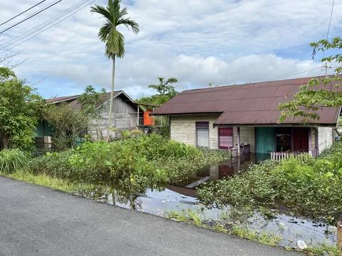 Sinking house Stock Photos