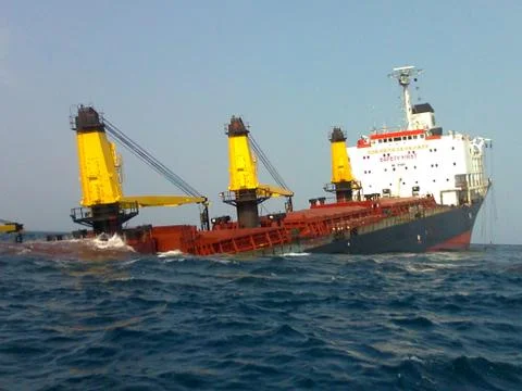The sinking of a Panama Ship Stock Photos