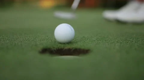 Sinking the Putt Stock Footage 47215231